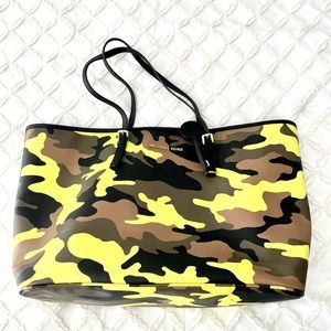 Michael Kors neon camo large tote bag